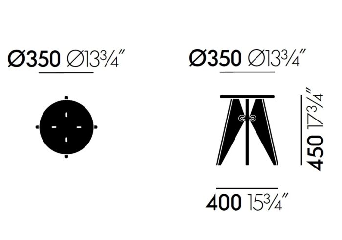 TABOURET BOIS VITRA - immagine 2